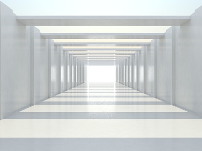 modern business space white abstract business space 3d model