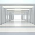 modern business space white abstract business space 3d model