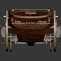 Vintage Wooden Steam-powered Carriage Featuring Large Spoked Wheels and Intricate Retro Design