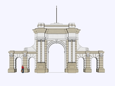 European-style retro style archway European-style archway European-style archway model