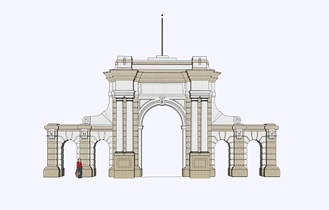 European-style retro style archway European-style archway European-style archway 3d model