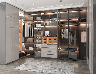 Modern Cloakroom Wardrobe 3d model