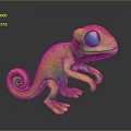 Lizard Anime Lizard Chameleon Cartoon Lizard Reptile Cold Blooded Animal Reptile Class 3d model