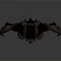 Brown Armored Sci Fi Creature Character With Blue Details And Helmet Design