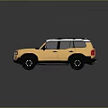 Yellow Off Road SUV With Rugged Design Roof Rack And Black Wheels