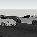 Porsche vs Bugatti 3d model