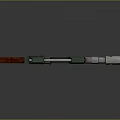 Green And Red Laser Stage Weapon With Silver Barrel And Badge Design