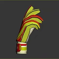 Red and Yellow Soccer Goalkeeper Gloves With Your Logo Space And Design