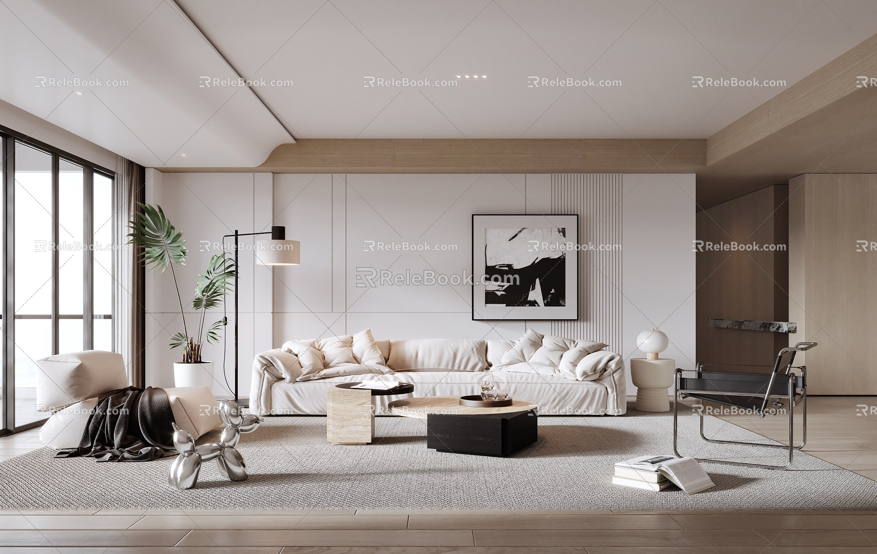 modern living room 3d model