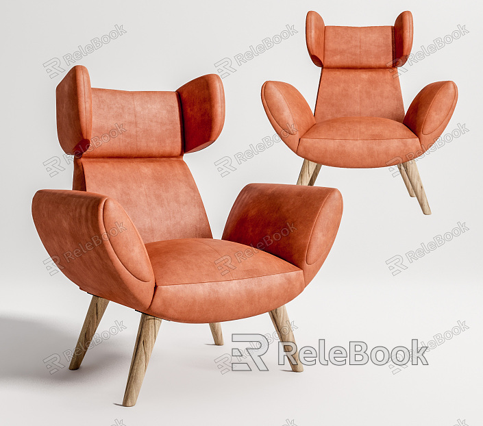 Nordic Sofa Chair Leather Leisure Chair model