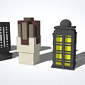 New Chinese lawn lamp 3d model