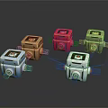 Colorful Decorative Boxes With Modern Design And Reflective Surfaces In Various Hues