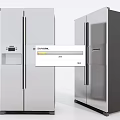 Modern Double Door Refrigerators and Freezers in White and Stainless Steel Design