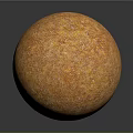 Handcrafted Artistic Carved Sphere Sculpture With Orange Detailed Textured Surface