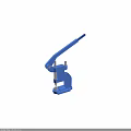 Blue Manual Press Tool With Long Handle Spring Mechanism And Metal Base