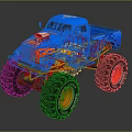 Modern all-terrain vehicle toy car 3d model