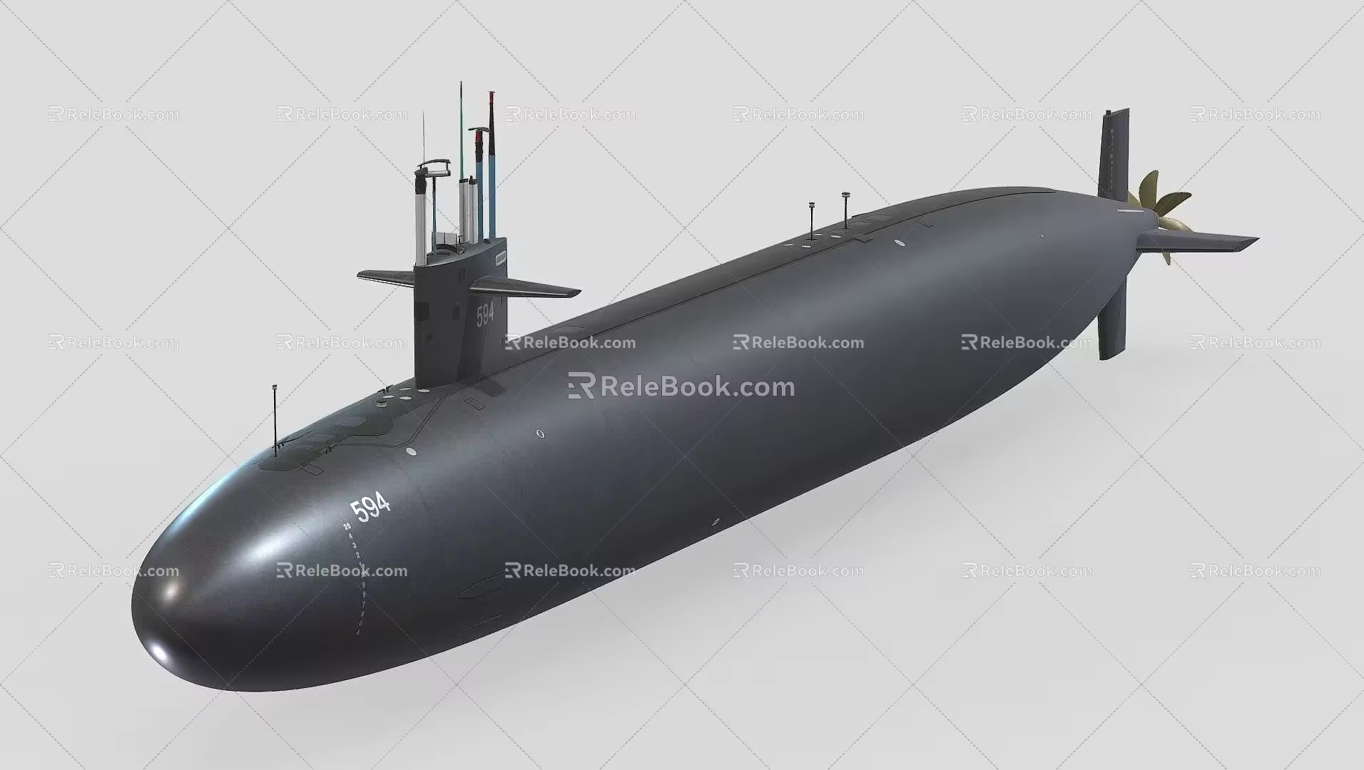 Modern Submarine 3d model