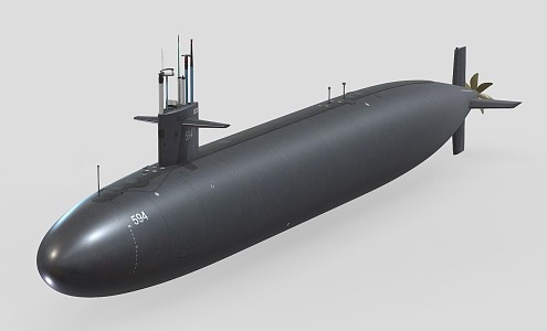 Modern Submarine 3d model