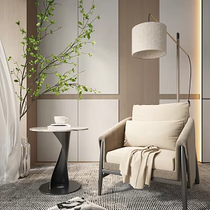 Modern Single Sofa Leisure Chair 3d model