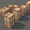 Wooden Boxes Cargo Boxes Cargo Boxes Cargo Boxes Cargo Terminals Cargo Transport Boxes Low Face Number Low Mold Simple Mold Game Video Level Realism 3d model