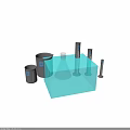 Laboratory Glassware Equipment With Different Sizes Beakers Flask And Graduated Cylinders