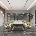 Industrial LOFT Meeting Room Office Space 3d model