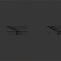 Black Curved Architectural Components With Multiple Arched Designs And Smooth Surfaces