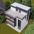 Modern Detached Villa Exterior Design Featuring Three Story Structure Large Windows Balconies and Lush Greenery