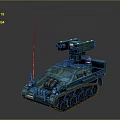 Green Armored Tank Featuring Long Antenna Turret And Heavy Metallic Tracks Design