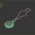 Elegant Delicate Gold Chain Necklace With Oval Shaped Blue Gemstone Pendant