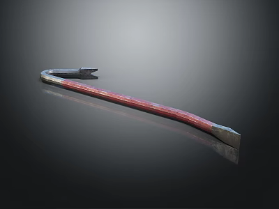 Professional Hardware Tool With Curved Red And Silver Metal Reflective Surface 3d model