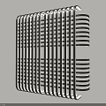 Contemporary Wall Sconce Featuring Geometric Grid Design And Black White Finish