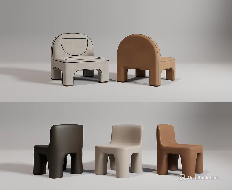 Modern Single Sofa Designs With Multiple Color Options And Minimalist Style Features 3d model