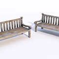 Rustic Wooden Outdoor Benches With Backrest And Armrests Natural Design