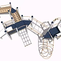 Modern slide children'slide 3d model