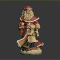 Festive Christmas Decorative Figurine Set With Santa Claus And Child