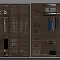 Wardrobe With Rattan Door Design Interior Hanging Clothes Drawers And Storage