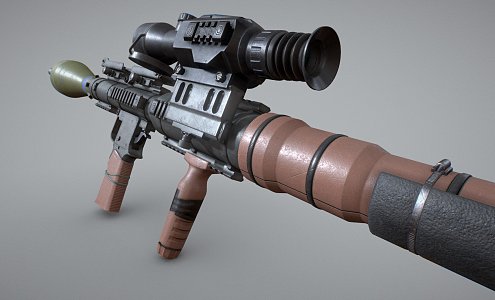 Precision rocket launcher 3d model