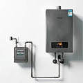 Haier Domestic Gas Water Heater Installed With Gas Meter And Pipes