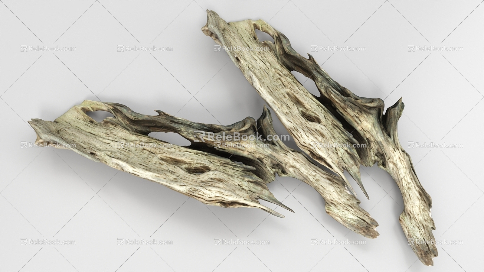 wood rotten wood dry wood block 3d model