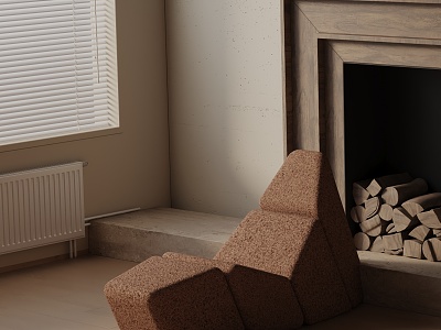 modern leisure chair 3d model