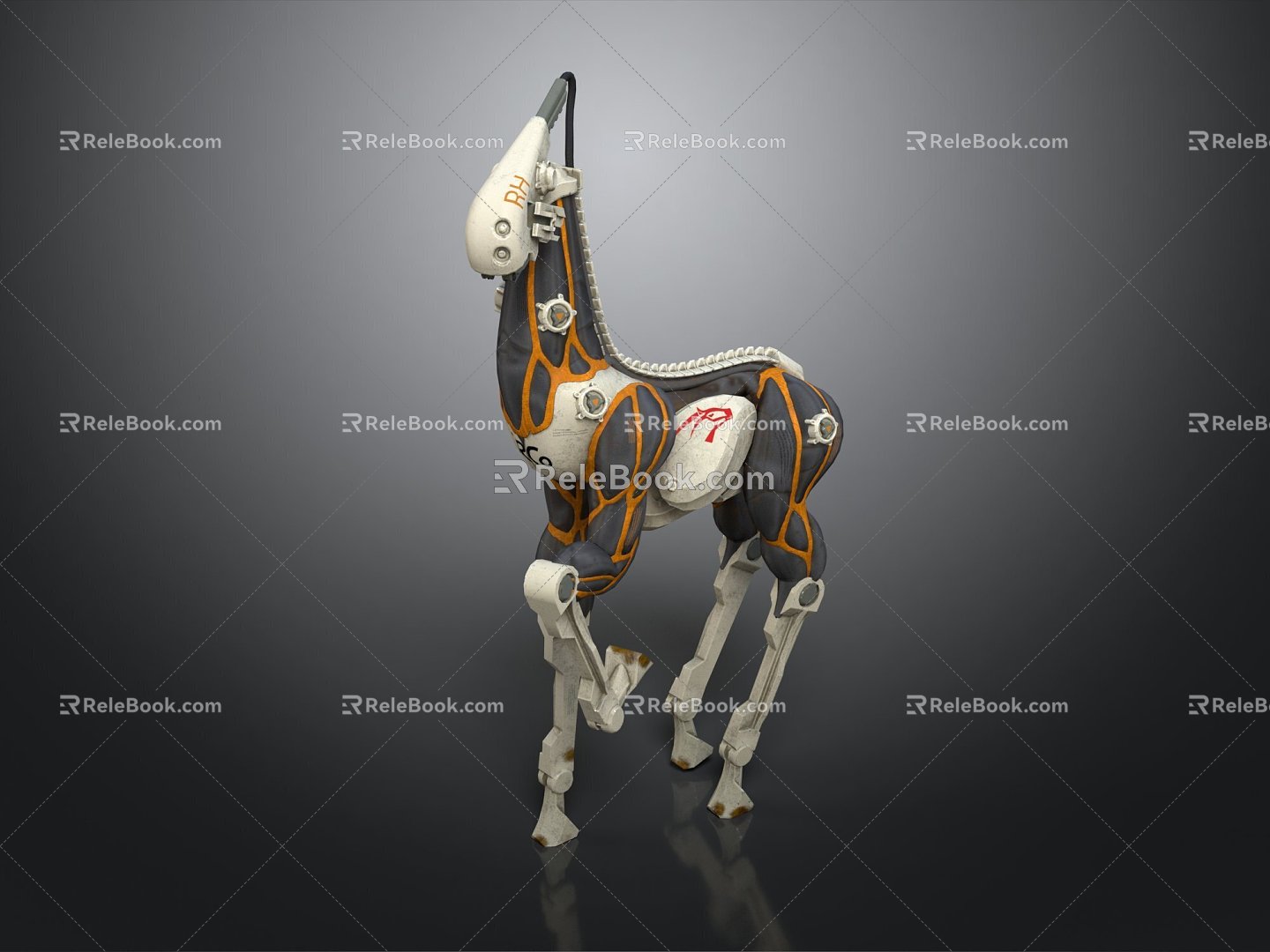 Steampunk Horse Science Fiction Horse Future Horse Concept Horse Machine Horse Machine Horse Life Supplies 3d model