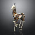 Unique Mechanical Deer Home Living Decorative Ornament With Skeleton Design And Colorful Details
