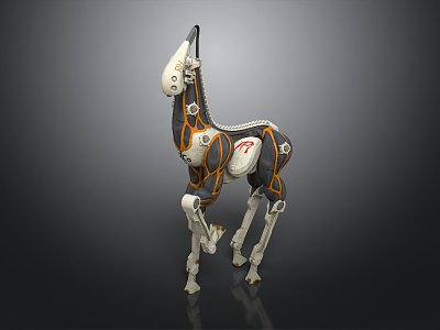 Steampunk Horse Science Fiction Horse Future Horse Concept Horse Machine Horse Machine Horse Life Supplies 3d model