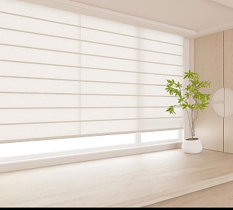 Curtain fabric blinds venetian blinds 3d model