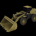 Ultra-low surface optimization loader engineering vehicle scene necessary 3d model
