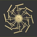 Elegant Modern Gold Crystal Fringe Lighting Combination With Hanging Design And Luxury Details