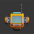 modern robot unicycle robot twin-wheeled robot 3d model