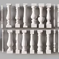 White Balusters With Various Designs And Styles For Railings Decoration