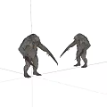 Anime Game Character Humanoid Monster 3d model